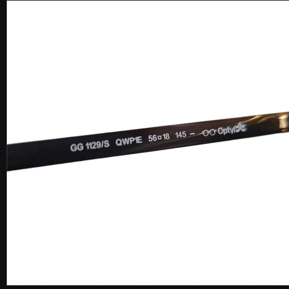 GUCCI | Tortoiseshell Square Sunglasses With Green / Red Striped Detail 1129/S - Picture 7 of 9